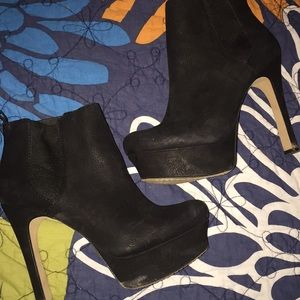 Stiletto platform ankle boots